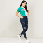 Women Distressed Straight Fit Jeans